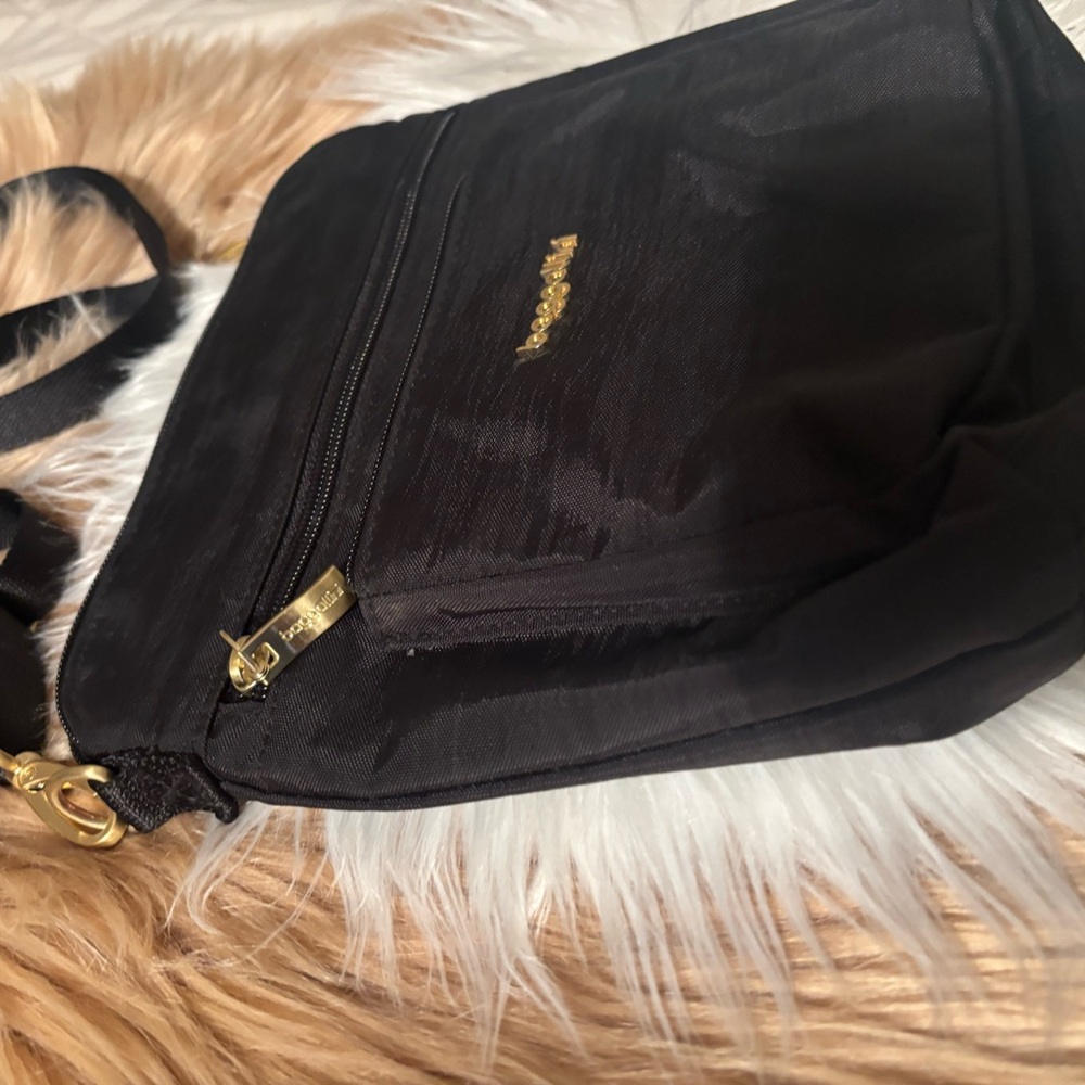 Baggallini Black Crossbody Bag with Gold Accents - Picture 4 of 9